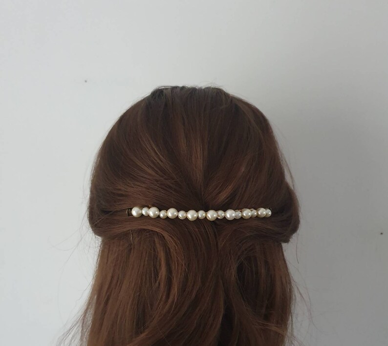 pearl hair vine gold rose gold pearl headpiece wedding headpiece Bridal hair vine pearl Hir clip silver bridesmaid hair accessory
