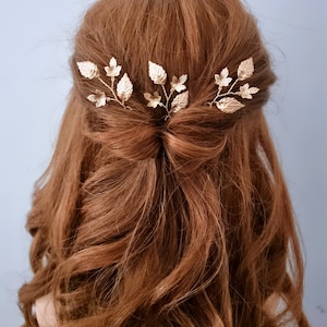 Hochzeit Haarnadeln Braut Haarschmuck gold Haarranke Brautjungfer Haarnadeln Blatt Haarnadeln Hochzeit Haarschmuck Ahornblatt Blattgold