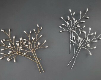 Pearl hair pins, bridal hair pins, bridal hair accessories, bridesmaid hair pins, pearl hair cone, wedding headpiece, bridal headpiece