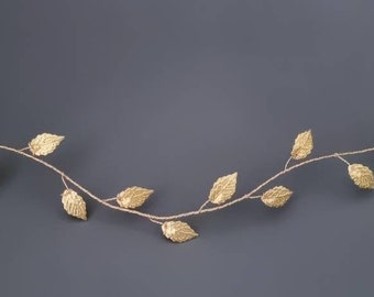 Bridal hair vine, leaf wedding hair piece, bridal hair accessories, wedding headband, gold leaf headband, bridesmaid, bride, prom, Grecian