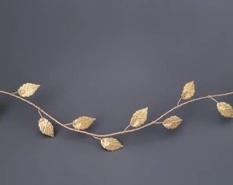 MIA | vigne de cheveux de feuille | morceau de cheveux de mariée | vigne de cheveux de mariage | vigne de cheveux de mariée | bandeau en feuille d’or | accessoires de cheveux de mariage