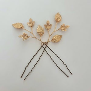 wedding hair pins bridal hair accessories gold hairvine bridesmaid hair pins leaf hair pins wedding hair accessories maple leaf image 9