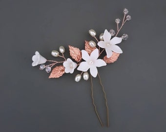 Wedding hair pin | bridal hair accessories | wedding hair piece | hair jewellery | flower hair pin | hair pin for brides | bridal hair pins