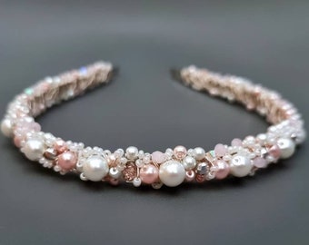 ARIA | pearl headband | bridal headband | bridal hair piece | wedding hair accessories | wedding hair piece | wedding headband