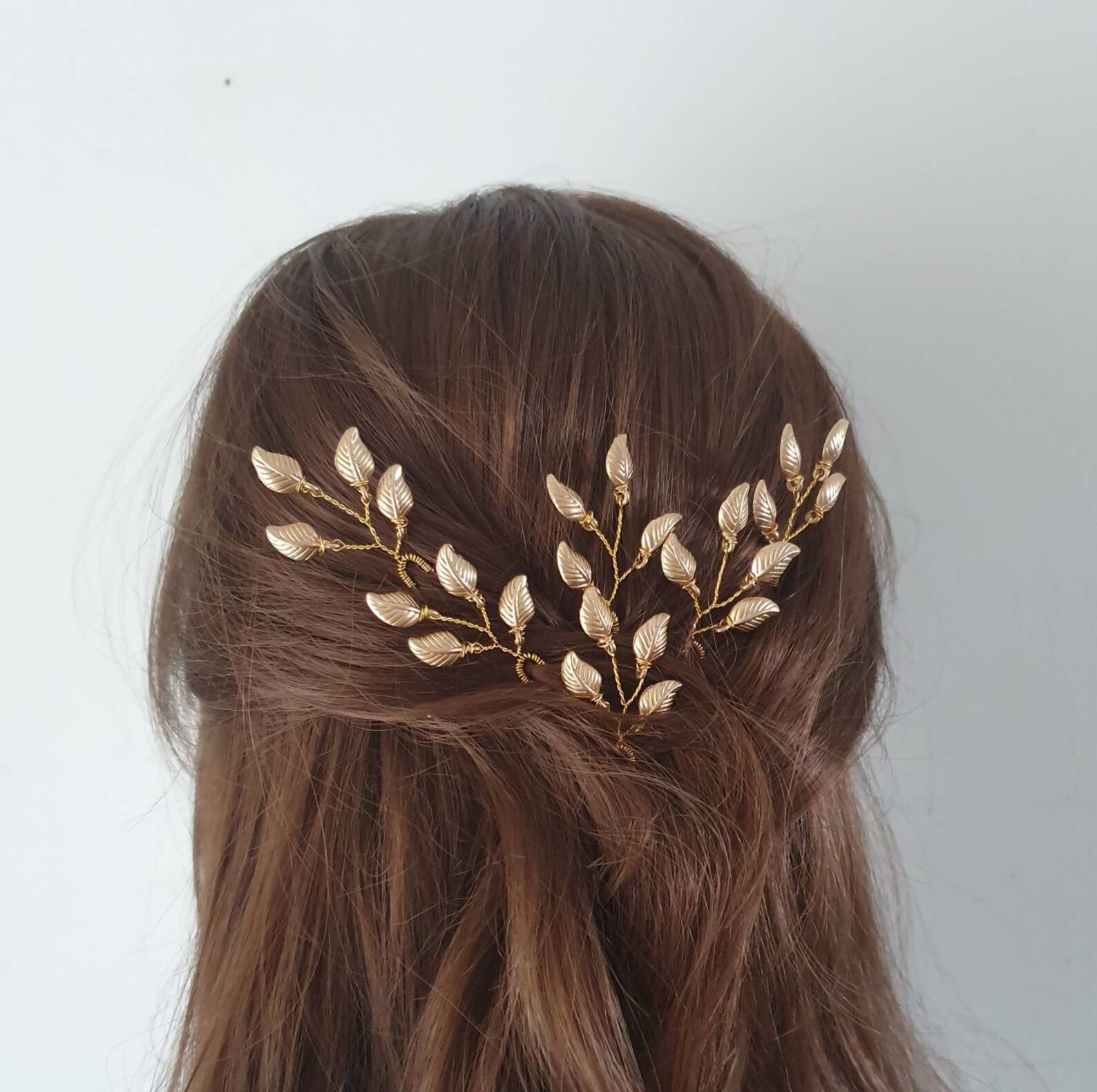 Set of Gold Leaf Hair Pins Silver Leaf Hair Pins Bridal Hair Etsy UK