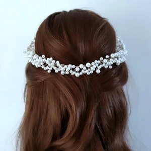 pearl headband bridal hair piece wedding headpiece bridal hair vine bridal hair accessories hair circlet wedding headband hair jewellery