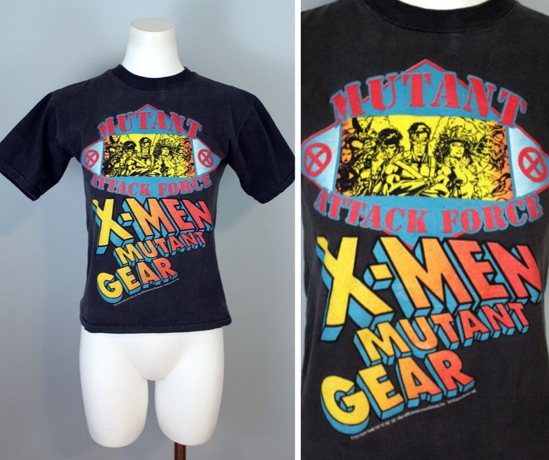 90s Xmen T Shirt Vintage Tee X Men Mutant Gear Official Shirt Etsy