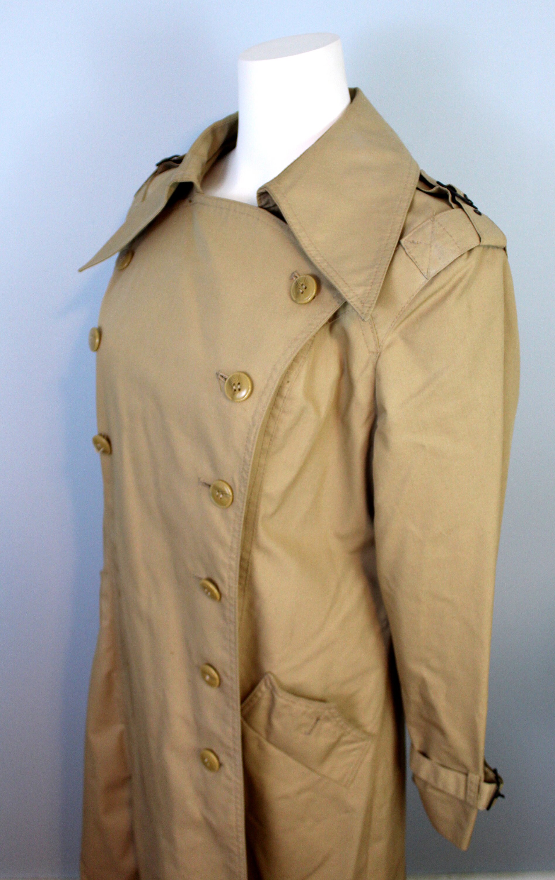 1960s Trench Coat Women's Full Length Jacket Beige Tan Etsy