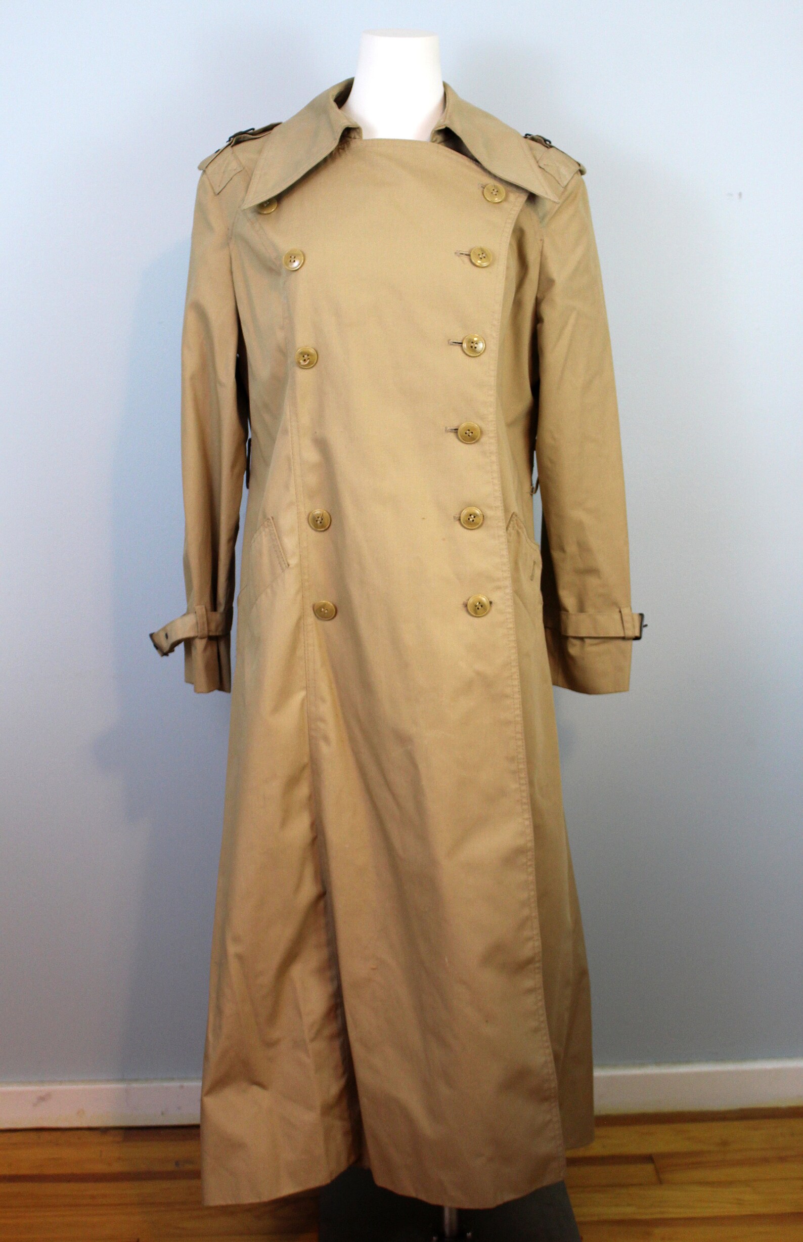 1960s Trench Coat Women's Full Length Jacket Beige Tan Etsy