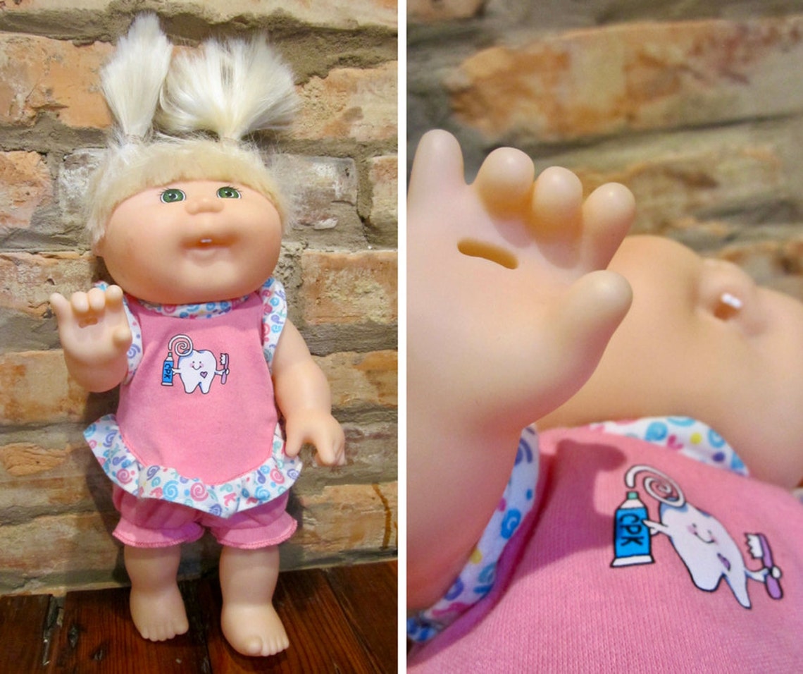 Vintage Cabbage Patch Doll Brushin' Teeth Baby 90s Mattel Etsy