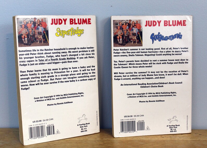Vintage Judy Blume Books Fudge 90s TV Series Super Fudge Fudge Etsy