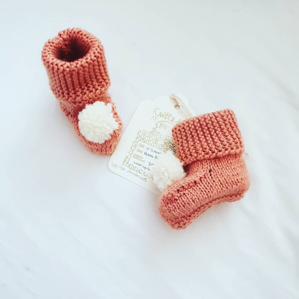 Baby ugg style pompom boots