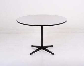 Vintage 42" Herman Miller Eames Aluminum Group Dining Table - Light Gray