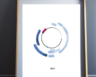 HPV, Virus Genome, Virus Art, Dna Art Print, Microbiology Art, Microbiologist Gift, Gynecology Art, Gynecologist Gift, Science Art Print