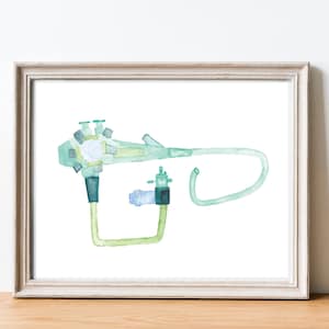 Gastroscope, Endoscope, Gastrology Art Print, Gastroenterologist Gift, Gastroenterology, GI Art, Endoscopy, Colonoscopy, Endoscopy Tech