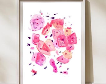 Gynecologic Pathology, Bacterial Vaginosis, OBGYN Watercolor Art, Cythology Art, Histopathology Art, Pathology Artwork, Gynecologist Gift