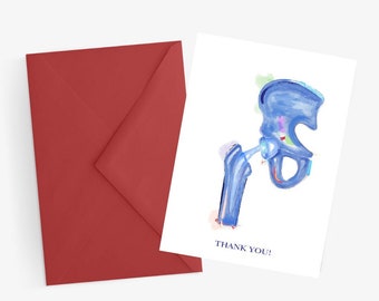Orthopedic Surgeon Gift, Physical Therapy Thank You Card, Physical Therapist Card, Hip Replacement, Orthopedics Nurse, PTA, Orthopedic Gift