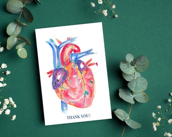 Cardiology Thank You Card, Cardiac Surgeon Gift