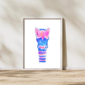 Arte de anatomía de la laringe - Arte de otorrinolaringología, arte mural para consultorios de logopedia