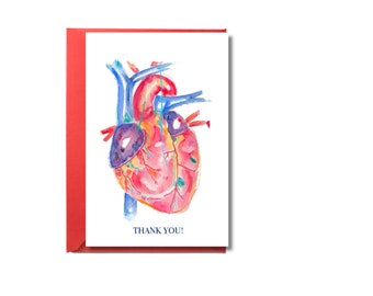 Cardiology Thank You Card, Cardiac Surgeon Gift