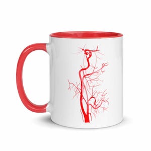 Karotisanatomi-angiografi-konstmugg - Interventionell radiolog och kärlkirurg kaffemugg