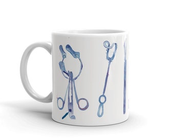 Chirurgische Tasse mit Chirurgischem Instrument Illustration
