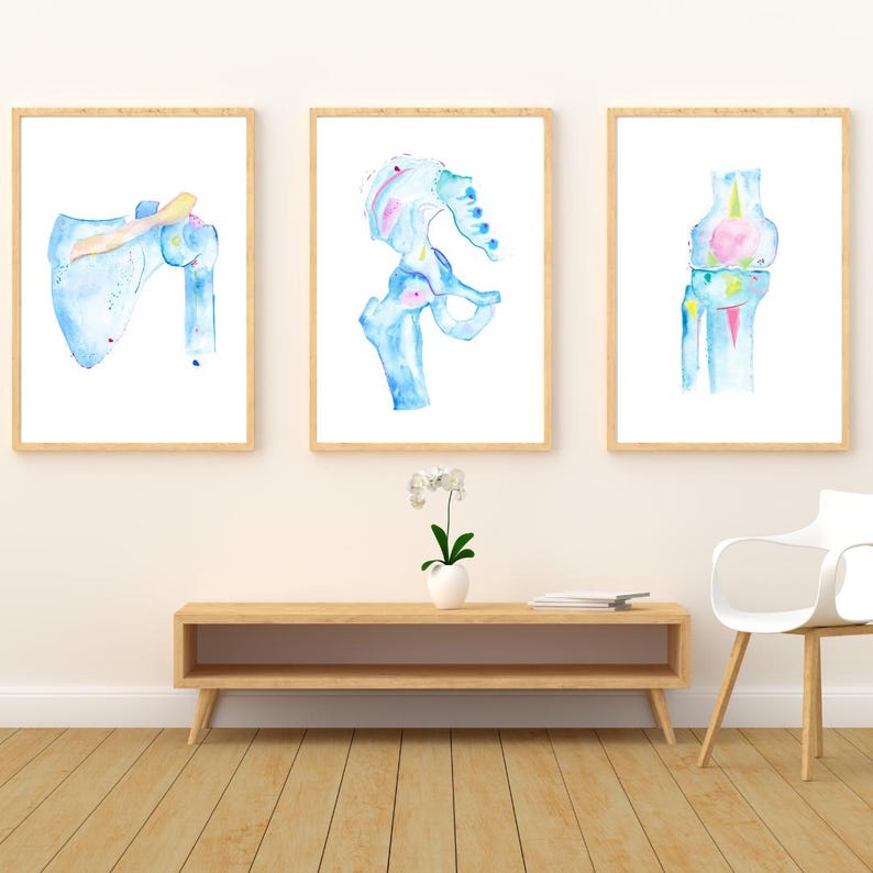 Physical Therapy Art, Physiotherapy Art, Chiropractic Wall Art, Physical Therapy Gifts, Chiropractic Gift, Chiropractor Art, Medical Artwork image 3