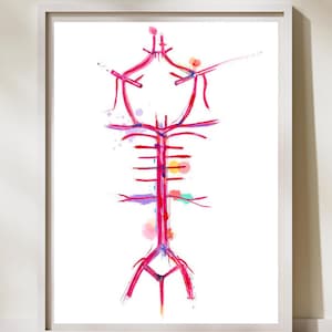 Circle of Willis, Brain Anatomy, Neurology Art, Neurologist Gift, Brain Wall Art, Brain Art Poster, Neuroscience Gift, Neuroscientist Art