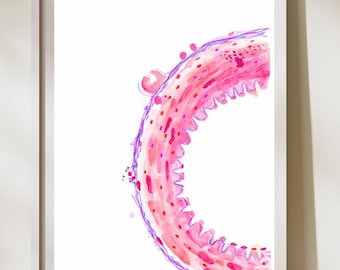 Artery - Histology Art, Pathology Assistant Gift, Histology Technician Gift, Histopathology Art, Histology Watercolor Painting