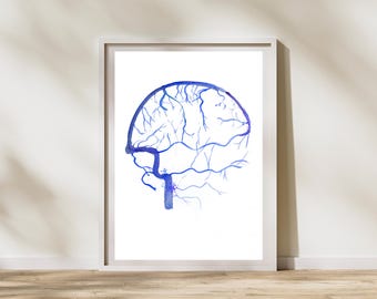Brain Angiography - Venous Phase, Radiology Neurology Neurosurgery Art Print