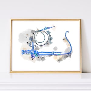 Cystoscope, Urology Art, Urology Gift, Urology Office Art, Urology Nurse Gift, Urinary Tract, Urologist Gift