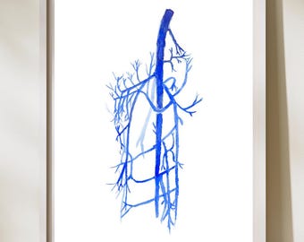Anatomia delle vene iliaca esterna, femorale e safena, anatomia degli arti inferiori, venografia, flebografia, stampa artistica di chirurgia vascolare, varicectomia