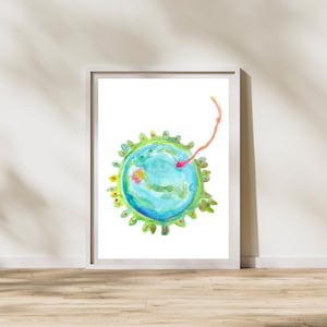 Sperm and Ovum, IVF clinic Decor, Fertility Clinic Art, OBGYN Office Artwork, Gynecologist Gift, OBGYN Gift