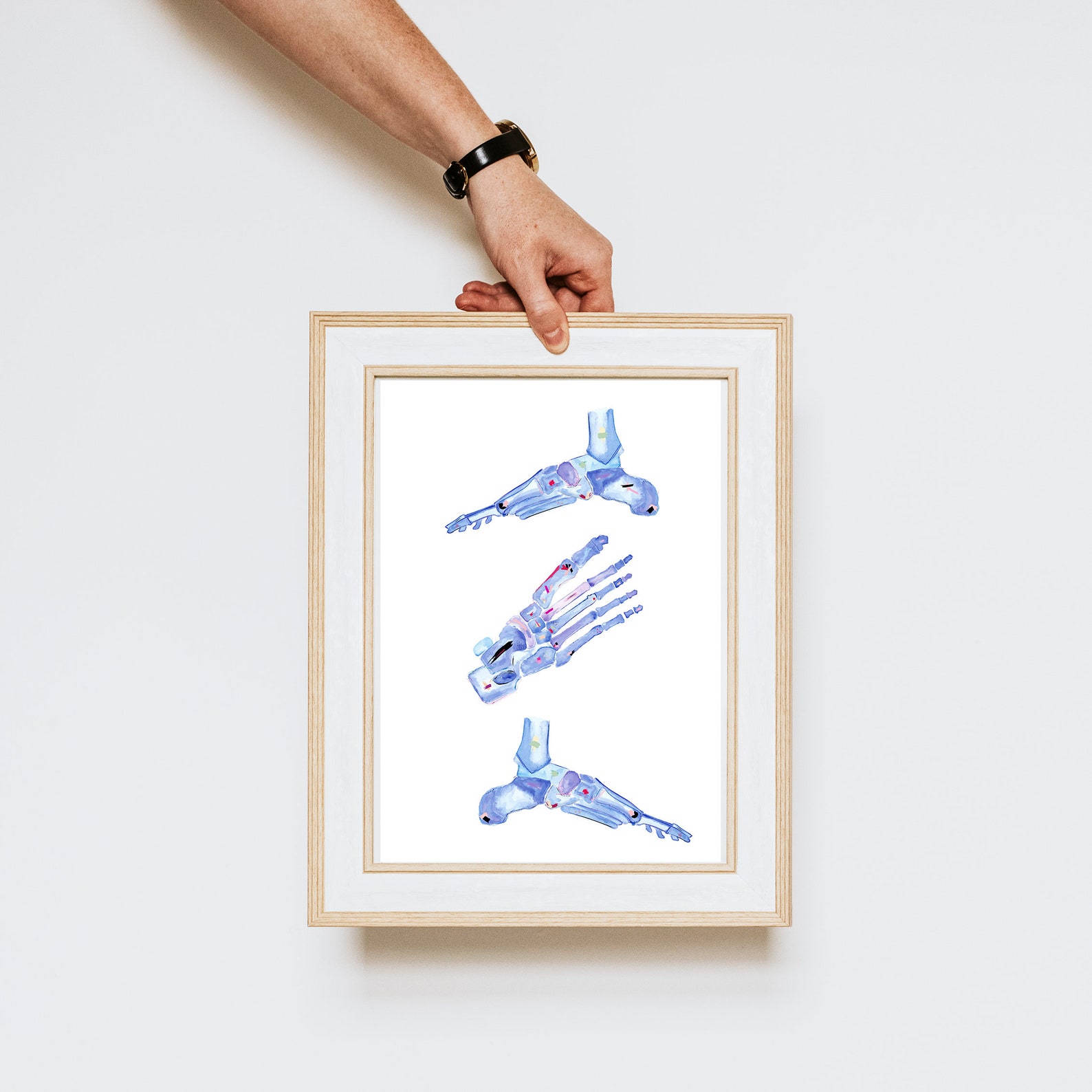 Foot Anatomy Art Physical Therapy Art Physiotherapist Gift Etsy