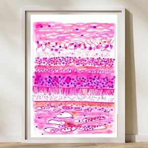 Retina Histology, Human Eye Art, Ophthalmology Art, Optometry Art, Gift for Ophthalmologist, Histology Eye Art, Ophthalmologist Gift