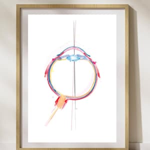 Anatomie oog, optometrie kunst, oogheelkunde kunst, oogarts cadeau, opticien kunst, oogarts cadeau, optometrie decor, neurowetenschapper cadeau