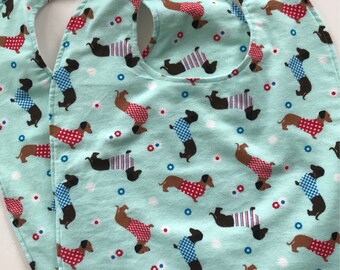 Adult bib, special needs bib, dachshund bib,