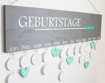 Geburtstagskalender Holz Etsy