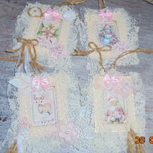 Shabby Chic Ornament, Lace and Image 4