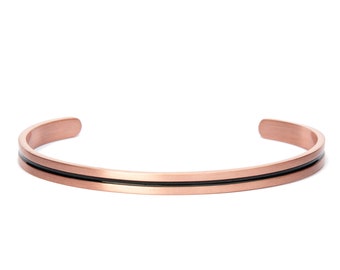 Men Solid Copper Cuff Bracelet,  Copper anniversary present for him