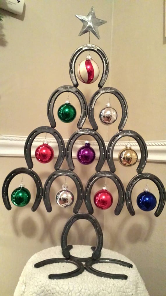 horseshoe christmas tree etsy horse shoe christmas tree