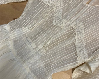 1930’s Rizik Bro’s silk dress with petticoat