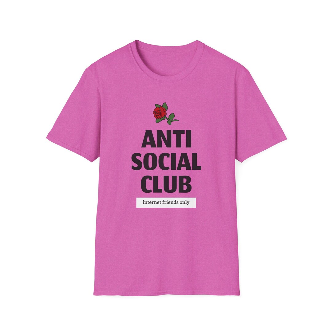 Anti Social Club Internet Friends Only Unisex Softstyle T-shirt - Etsy