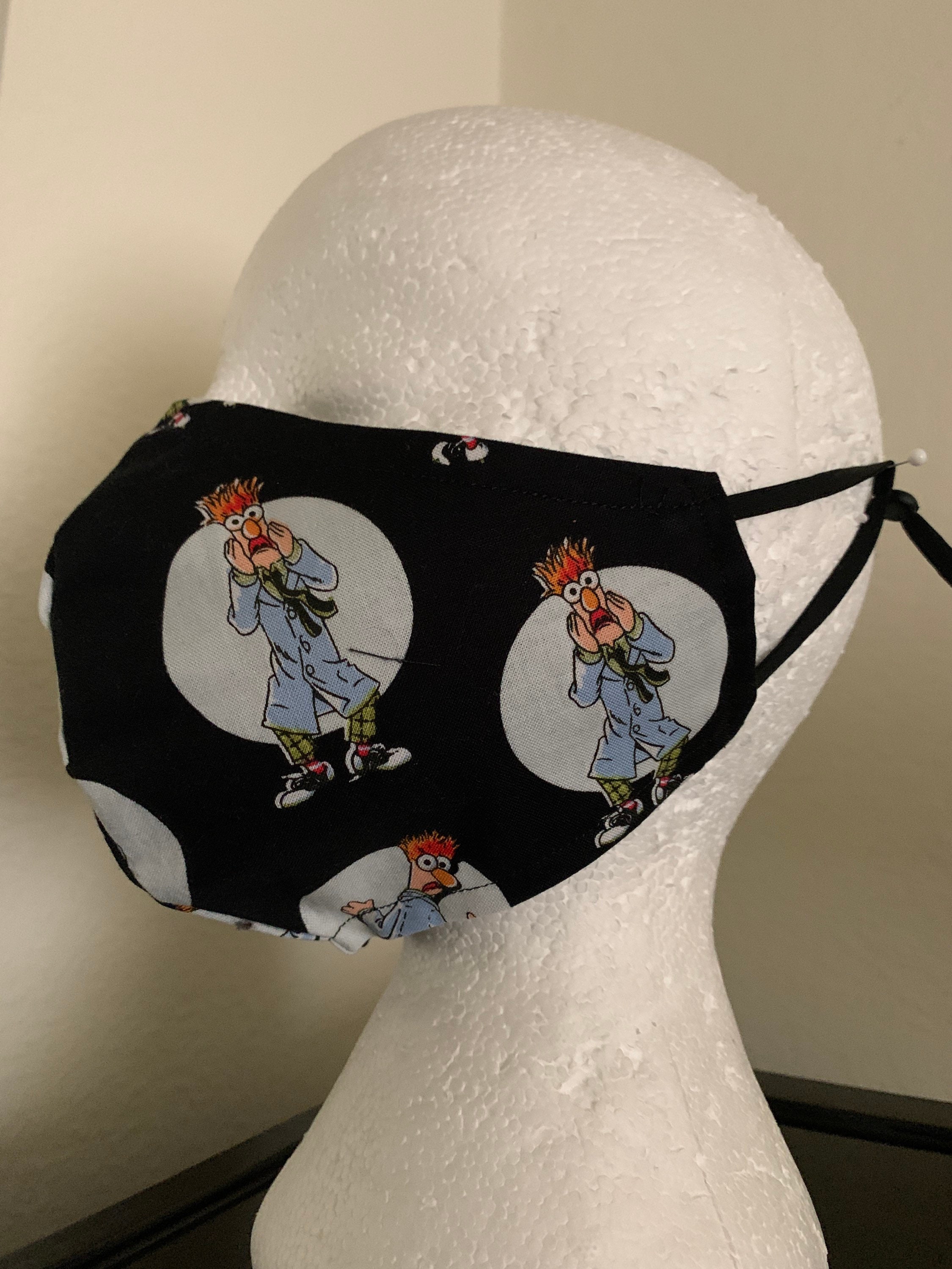The Muppets Beaker and Black Reversible Face Mask & Covering Etsy