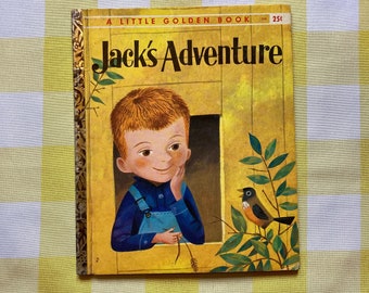 free domestic shipping--Jack’s Adventure a Little Golden Book 1958