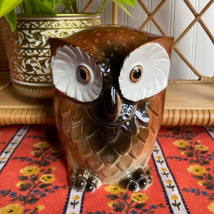 Owl coin bank made in Japan