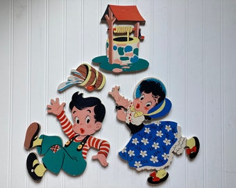 Ensemble de suspension murale Jack et Jill The Dolly Tot Co 1949