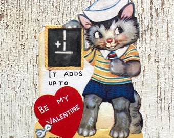 1+1 It adds up to by my Valentine--vintage Valentine