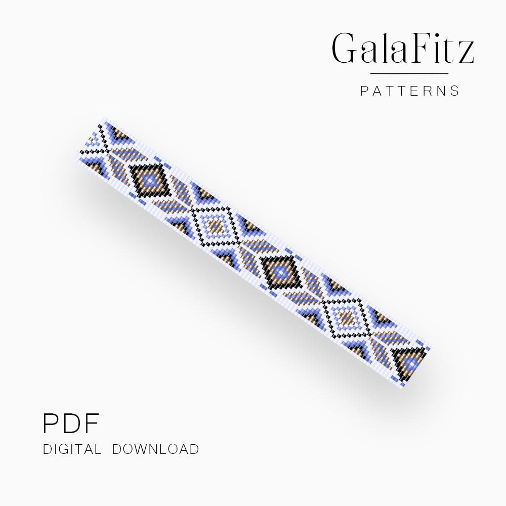 トライバルパターン ビーズブレスレット