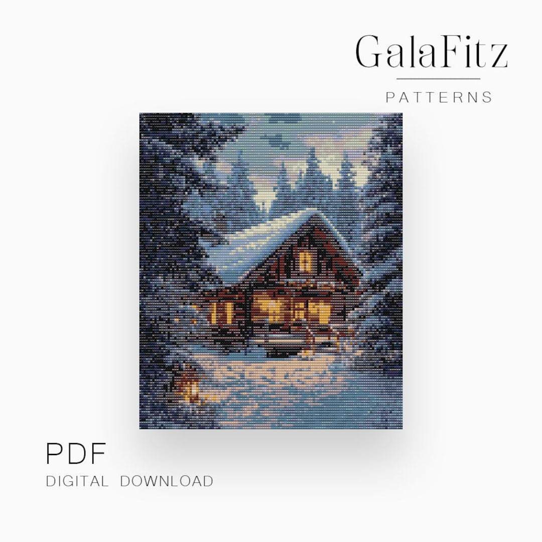 Tapestry Patterns.pdf Snowy Forest House Bead Tapestry Pattern PDF - Loom & Even Count Peyote ...